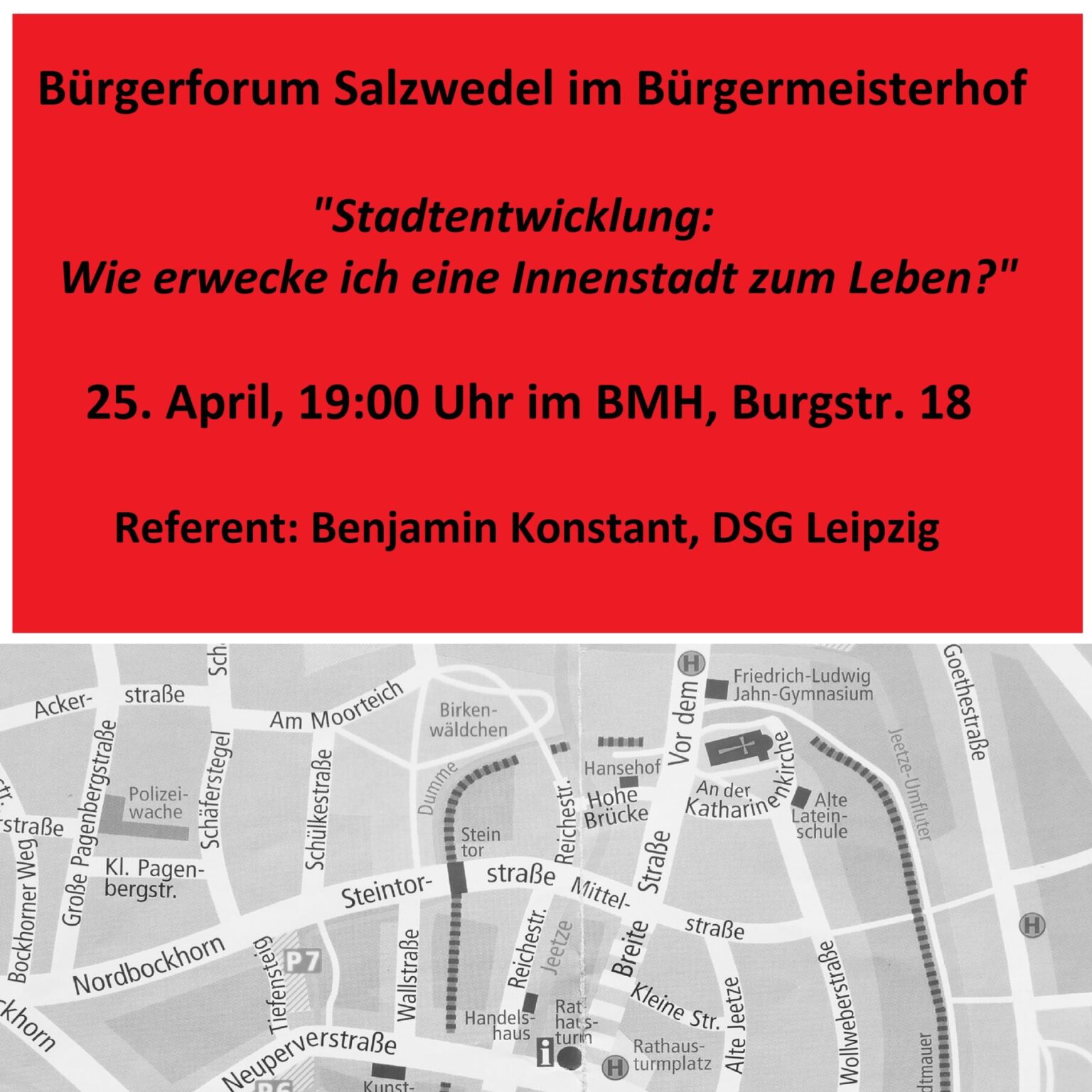 Bürgerforum Salzwedel, Thema Stadtentwicklung, im Bürgermeisterhof